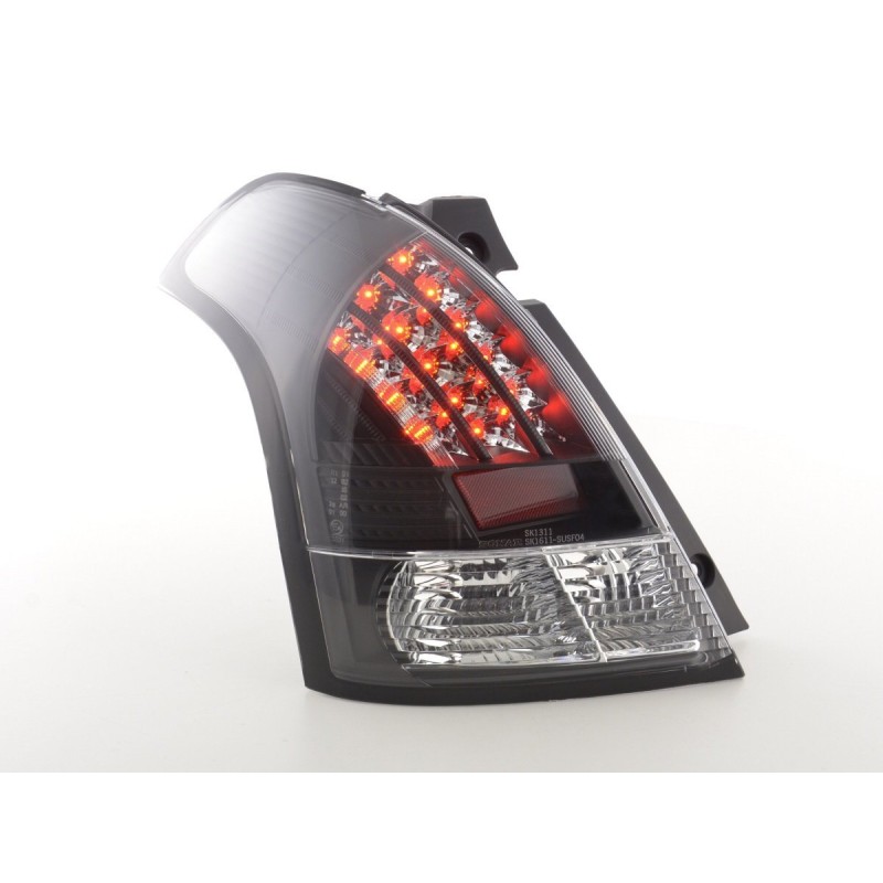 Πίσω φανάρια led Suzuki Swift (2005-2010) - μαύρα - σετ 2τμχ.