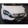 Φανάρια εμπρός Honda CR-V (2007-2012) angel eyes - μαύρα , με λάμπες (Η1) - σετ 2τμχ.