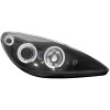 Φανάρια εμπρός Peugeot 307 (2001-2005) angel eyes, με ηλεκ.ρύθμιση , με λάμπες (Η1) - σετ 2τμχ.