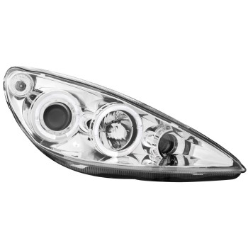 Φανάρια εμπρός Peugeot 307 (2001-2005) angel eyes, με λάμπες (Η1) - σετ 2τμχ.