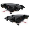 Φανάρια εμπρός Peugeot 307 (2001-2005) angel eyes, με λάμπες (Η1) - σετ 2τμχ.