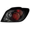 Πίσω φανάρια Peugeot 307 (2001-2007) 3/5 πορτο - μαύρα - σετ 2τμχ.