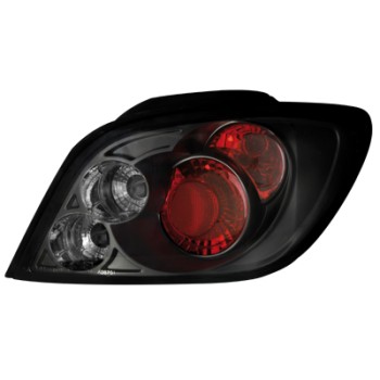 Πίσω φανάρια Peugeot 307 (2001-2007) 3/5 πορτο - μαύρα - σετ 2τμχ.