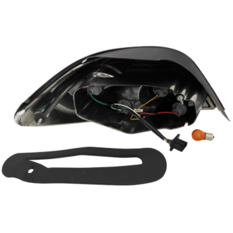 Πίσω φανάρια Peugeot 307 (2001-2007) 3/5 πορτο - μαύρα - σετ 2τμχ.
