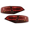 Πίσω φανάρια led Audi A4 combi (2007-2011) - κόκκινα /φιμέ χρωμίου - σετ 2τμχ.