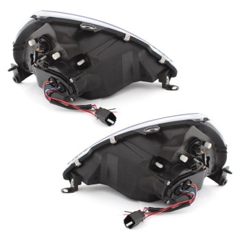 Φανάρια εμπρός Ford Ka (1996-2008) angel eyes, μαύρα , με λάμπες (Η1) - σετ 2τμχ. Φανάρια εμπρός Ford Ka (1996-2008) angel eyes, μαύρα , με λάμπες (Η1) - σετ 2τμχ.
