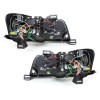 Φανάρια εμπρός Fiat Stilo 3 πορτο (2001-2008) led - chrome , με λάμπες (Η1) - σετ 2τμχ.