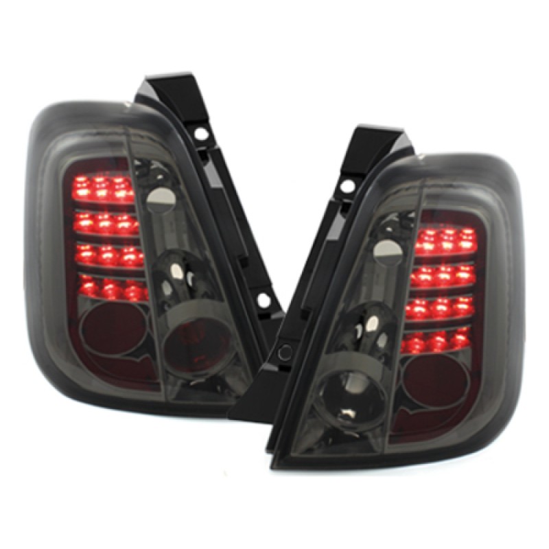 Πίσω φανάρια led Fiat 500 (2007-2015) - φιμέ - σετ 2τμχ.