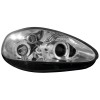 Φανάρια εμπρός Fiat Grande Punto (2005-2008) angel eyes - chrome , με λάμπες (Η1) - σετ 2τμχ.