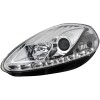 Φανάρια εμπρός Fiat Grande Punto (2005-2008) led - chrome , με λάμπες (Η1) - σετ 2τμχ.
