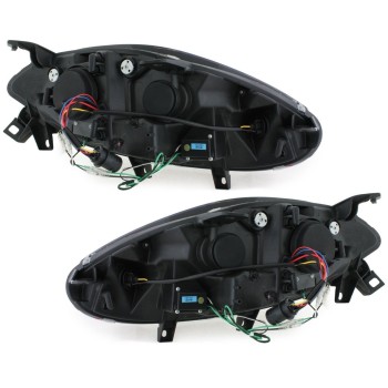 Φανάρια εμπρός Fiat Bravo (2007-2015) led - chrome , με λάμπες (Η1) - σετ 2τμχ.