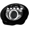 Φανάρια εμπρός Fiat 500 (2007-2015) led angel eyes - CCFL μαύρα , με λάμπες (Η1) - σετ 2τμχ.