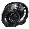 Φανάρια εμπρός Fiat 500 (2007-2015) led Dayline - μαύρο , χωρίς λάμπες (Η7) - σετ 2τμχ.