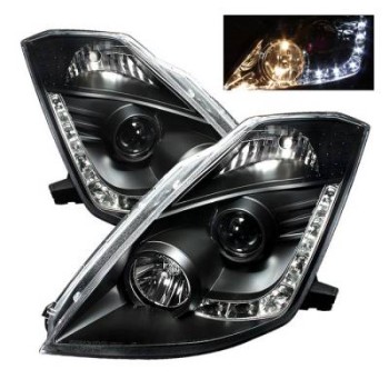 Φανάρια εμπρός Nissan 350Z (2003-2005) led , με λάμπες (Η1) - σετ 2τμχ.