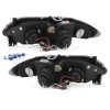Φανάρια εμπρός Renault Megane / Renault Scenic 3/5 πορτο (1996-1999) angel eyes - μαύρα , με λάμπες (Η1) - σετ 2τμχ.