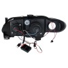 Φανάρια εμπρός Renault Megane 3 πορτο (1996-1999) led - μαύρα , με λάμπες (Η1) - σετ 2τμχ.