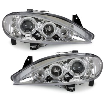 Φανάρια εμπρός Renault Megane (1999-2001) angel eyes, με λάμπες (Η1) - σετ 2τμχ. Φανάρια εμπρός Renault Megane (1999-2001) angel eyes, με λάμπες (Η1) - σετ 2τμχ.