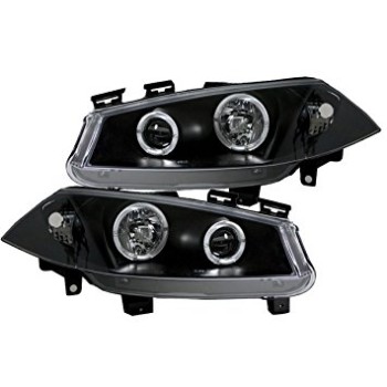 Φανάρια εμπρός Renault Megane (2002-2005) angel eyes, μαύρα , με λάμπες (Η1) - σετ 2τμχ. Φανάρια εμπρός Renault Megane (2002-2005) angel eyes, μαύρα , με λάμπες (Η1) - σετ 2τμχ.