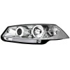 Φανάρια εμπρός Renault Megane (2002-2005) angel eyes, chrome , με λάμπες (Η1) - σετ 2τμχ.