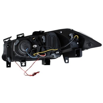 Φανάρια εμπρός Renault Megane (2002-2005) angel eyes, chrome , με λάμπες (Η1) - σετ 2τμχ.