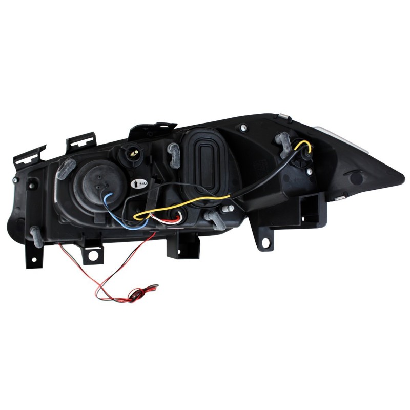 Φανάρια εμπρός Renault Megane (2002-2005) angel eyes, chrome , με λάμπες (Η1) - σετ 2τμχ.