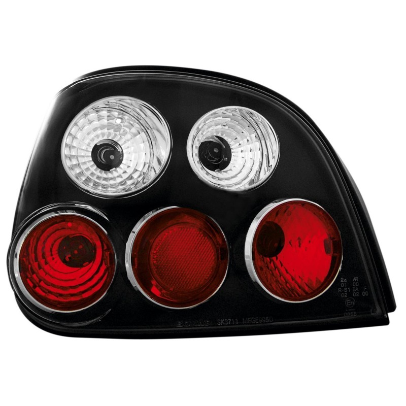 Πίσω φανάρια Renault Megane 5 πορτο (1998-2002) - μαύρα - σετ 2τμχ.