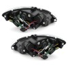 Φανάρια εμπρός Seat Altea /Leon / Toledo (2005-2009) led - μαύρα , με λάμπες (Η1) - σετ 2τμχ.