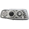 Φανάρια εμπρός Seat ibiza 6K (1993-2000) angel eyes - chrome , με λάμπες (Η1) - σετ 2τμχ.
