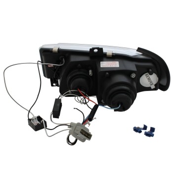 Φανάρια εμπρός Seat ibiza 6K (1993-2000) angel eyes - chrome , με λάμπες (Η1) - σετ 2τμχ. Φανάρια εμπρός Seat ibiza 6K (1993-2000) angel eyes - chrome , με λάμπες (Η1) - σετ 2τμχ.