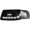 Φανάρια εμπρός Seat ibiza 6K (1993-2000) led - μαύρα , με λάμπες (Η1) - σετ 2τμχ.