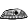 Φανάρια εμπρός Seat ibiza 6L (2002-2008) led - chrome , με λάμπες (Η1) - σετ 2τμχ.