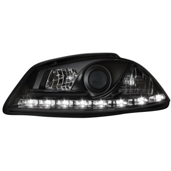 Φανάρια εμπρός Seat ibiza 6L (2002-2008) led - μαύρα , με λάμπες (Η1) - σετ 2τμχ. Φανάρια εμπρός Seat ibiza 6L (2002-2008) led - μαύρα , με λάμπες (Η1) - σετ 2τμχ.