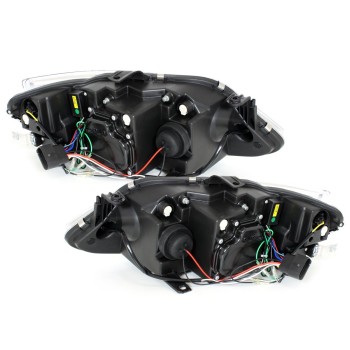 Φανάρια εμπρός Seat ibiza 6J (2008-2012) led - μαύρα , με λάμπες (Η1) - σετ 2τμχ. Φανάρια εμπρός Seat ibiza 6J (2008-2012) led - μαύρα , με λάμπες (Η1) - σετ 2τμχ.