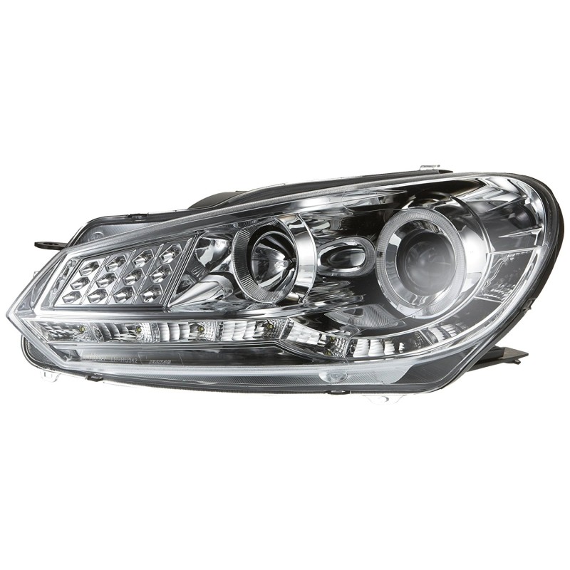 Φανάρια εμπρός Vw Golf 6 , με λάμπες (Η1) led - σετ 2τμχ.