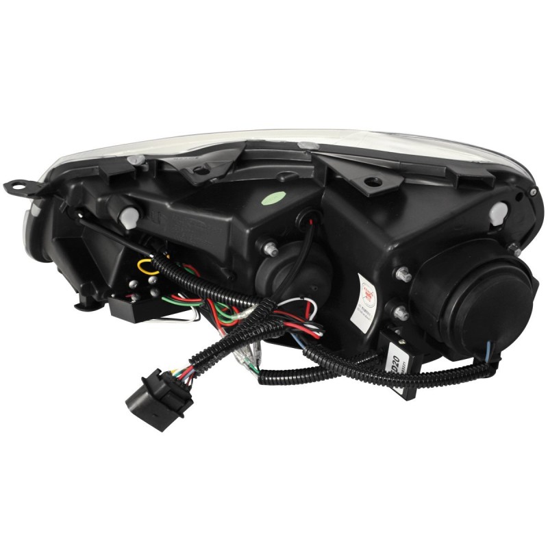 Φανάρια εμπρός Vw Golf 6 , μαύρα , με λάμπες (Η1) led - σετ 2τμχ.