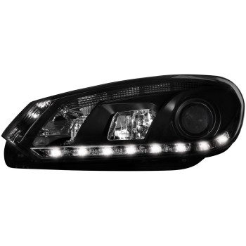 Φανάρια εμπρός Vw Golf 6 , black , με λάμπες (Η1) led - σετ 2τμχ. Φανάρια εμπρός Vw Golf 6 , black , με λάμπες (Η1) led - σετ 2τμχ.