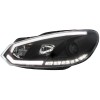 Φανάρια εμπρός Vw Golf 6 με DRL , με λάμπες (Η1) led - σετ 2τμχ.