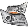 Φανάρια εμπρός Chevrolet Cruze (2009-2012) led lightbar design - chrome , με λάμπες (Η1) - σετ 2τμχ.