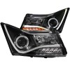 Φανάρια εμπρός Chevrolet Cruze (2009-2012) led lightbar design - μαύρα , με λάμπες (Η1) - σετ 2τμχ.