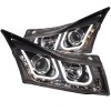 Φανάρια εμπρός Chevrolet Cruze (2009-2012) led - μαύρα , με λάμπες (Η1) - σετ 2τμχ.