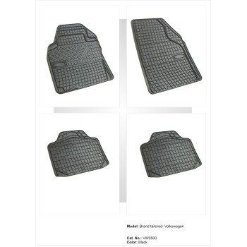 Λαστιχένια πατάκια universal για VW Fox / Polo 5 / Golf 5 / Jetta 07 / Passat 06 / Touran - 4τμχ.
