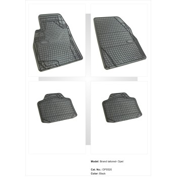 Λαστιχένια πατάκια universal για OPEL Corsa 06 / Agila / Astra 03 / Vectra 01 / Signum / Insignia / Meriva / Zafira / Antara - 4τμχ.