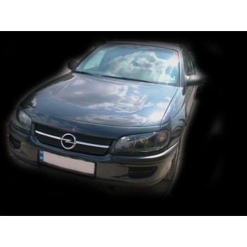 Φανάρια εμπρός Opel Omega B (1994-1999) - μαύρα , με λάμπες (Η1) - σετ 2τμχ.