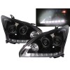 Φανάρια εμπρός Lexus RX330/350 (2003-2008) led - μαύρα , με λάμπες (Η1) - σετ 2τμχ.