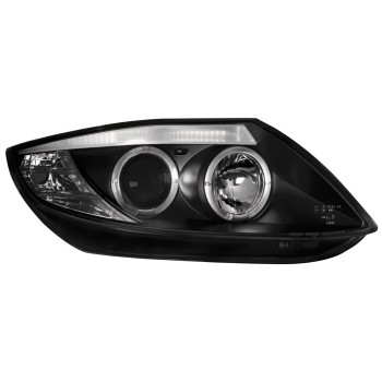 Φανάρια εμπρός BMW Z4 (2003-2009) angel eyes - CCFL , μαύρα , με λάμπες (Η1) - σετ 2τμχ.