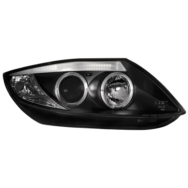 Φανάρια εμπρός BMW Z4 (2003-2009) angel eyes - CCFL , μαύρα , με λάμπες (Η1) - σετ 2τμχ.