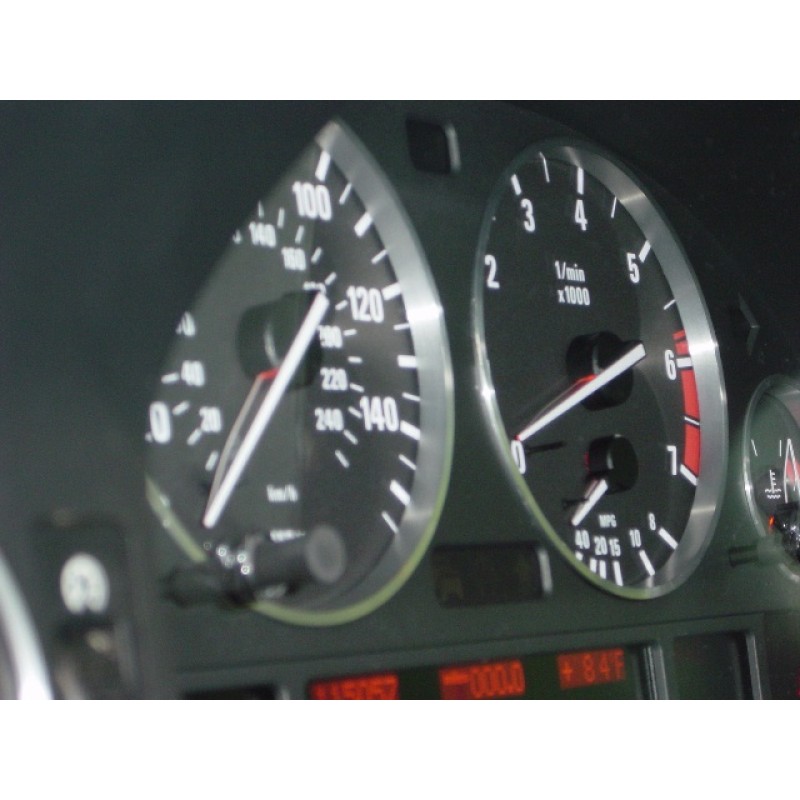 Δαχτυλίδια καντράν BMW E39 / E38 / X5 E53 (1999-2007) - ματ / ασημένια