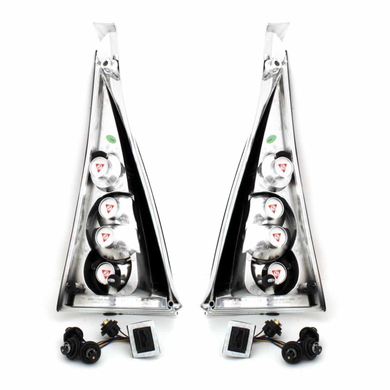 Πίσω φανάρια Citroen C3 (2002-2005) - chrome - σετ 2τμχ.