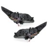 Φανάρια εμπρός Citroen C4 (2004-2008) angel eyes - ηλεκτρική ρύθμιση - chrome , με λάμπες (Η1) - σετ 2τμχ.