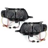 Φανάρια εμπρός Citroen Saxo (1996-2000) angel eyes - μαύρα , με λάμπες (Η1) - σετ 2τμχ.